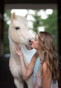 senior girl with horse